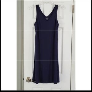 New Athleta Blue Sleeveless Vneck Dress Medium